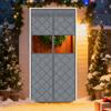 Insulated Door Cover Magnetic Thicken Barrier with Clear Window Weatherproof Front Door Cover for Winter Home Entrance Doorway