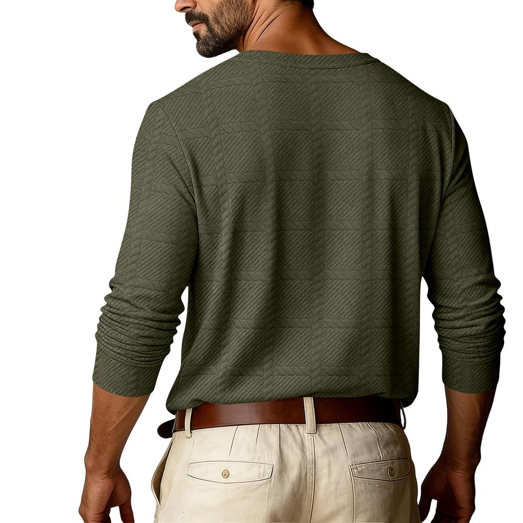 Men's  V-Neck  Leisure  Sports  Long  Sleeves  Upper  Garment