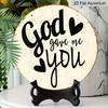 2D Flat Retro Aluminum Wall Decorations in Various Sizes. A Perfect Choice for Home Decor and Gifts, Expressing The Sentiment "God Gave You To Me