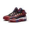 Li Ning Pioneer Team 2.0 Shock Absorbing Basketball Shoes Kids Sneakers Deep-Red Blue YKBS004-3