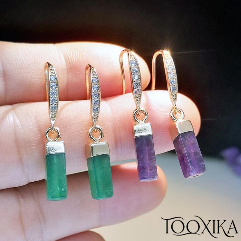 

Tooxika Artistic Retro Style Light Luxury High-end Niche Simple Design Natural Stone Earrings