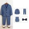 Bambini Ragazzi Bianco Blazer Gilet Pantaloni Bambini Matrimonio Ballo Vestito Bambino Ragazzo Elegante Vestito Festa