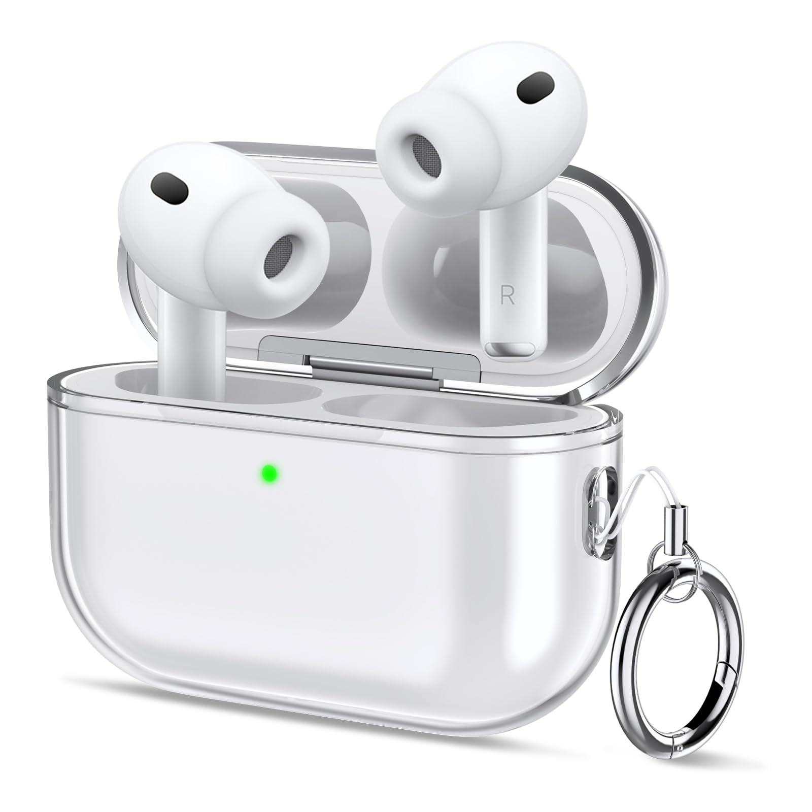 

Чохол Seefox для Airpods Pro 3 для Airpods Pro ТПУ Видимий світлодіодний Зарядка Повний сумісний з Airpods Pro 3 (Випущено 2025) (3-е покоління),
