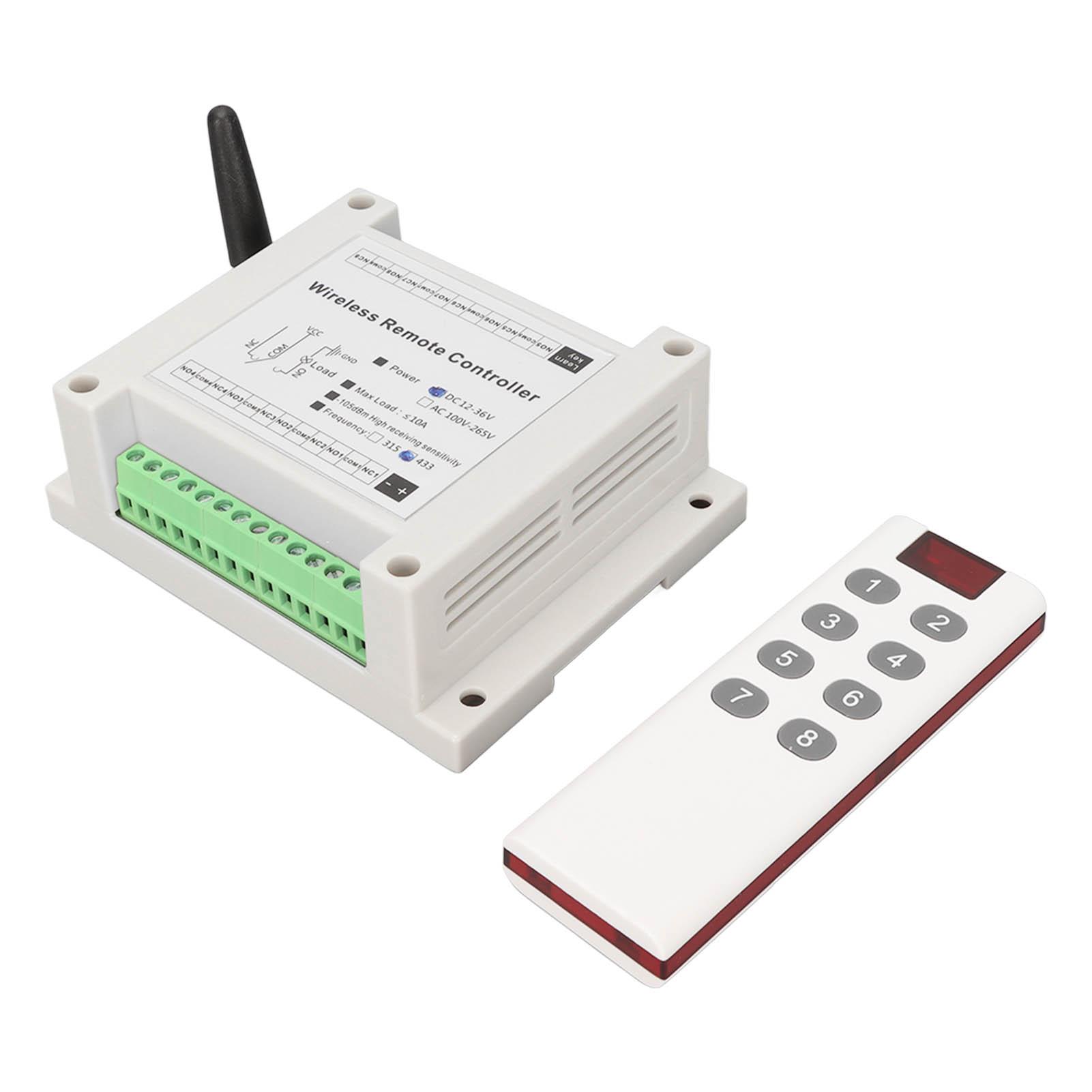 

8-канальне реле 8CH 10A DC 12V-36V Керування лампою Радіоперемикач Релейний модуль з дистанційним керуванням