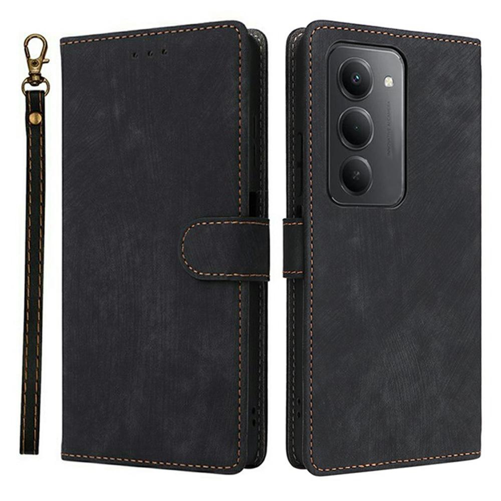 For Xiaomi Redmi 15 5G (Global) (169mm) Case Wallet RFID Blocking PU Leather Phone Cover Stand with Strap