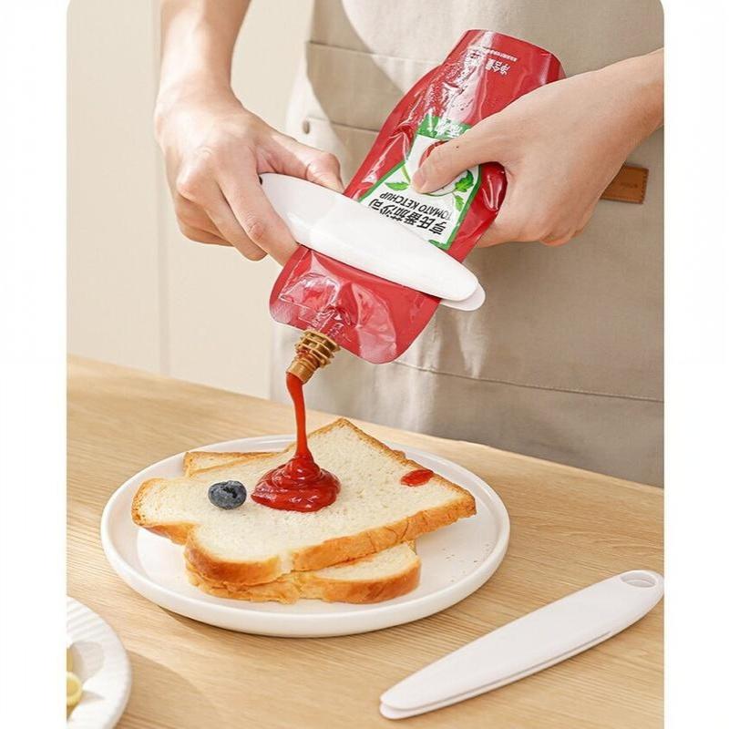 Magnetic Sauce Packet Squeezer Kitchen Condiment Pouch Press Clip Removable Tube Wringer For Food Sauce Bag Toothpaste Pet Food