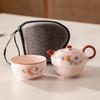 Ru Kiln Travel Tea Set, One Pot and One Cup of Teapot Set, Single Person Can Drink Teacup, Make Tea, Outdoor Portable