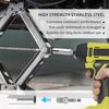 Scissor Jack Slotted Drill Adapter, Compatible With RV Manual Scissor Jacks, C Jacks, Camper Trailer Pop-Up Stabilizers, Effortless Lifting For RV