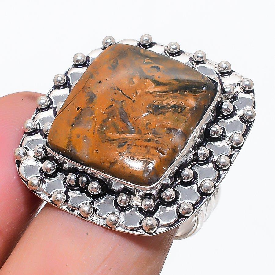 Natural Pietersite Gemstone 925 Sterling Silver Jewelry Ring Size 9 P0o86