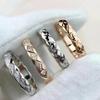 Deze Klassieke Kleine Geurige Wind Ruit Ring Dames Roségoud Witgoud Diamant Ring Koppelring Heren