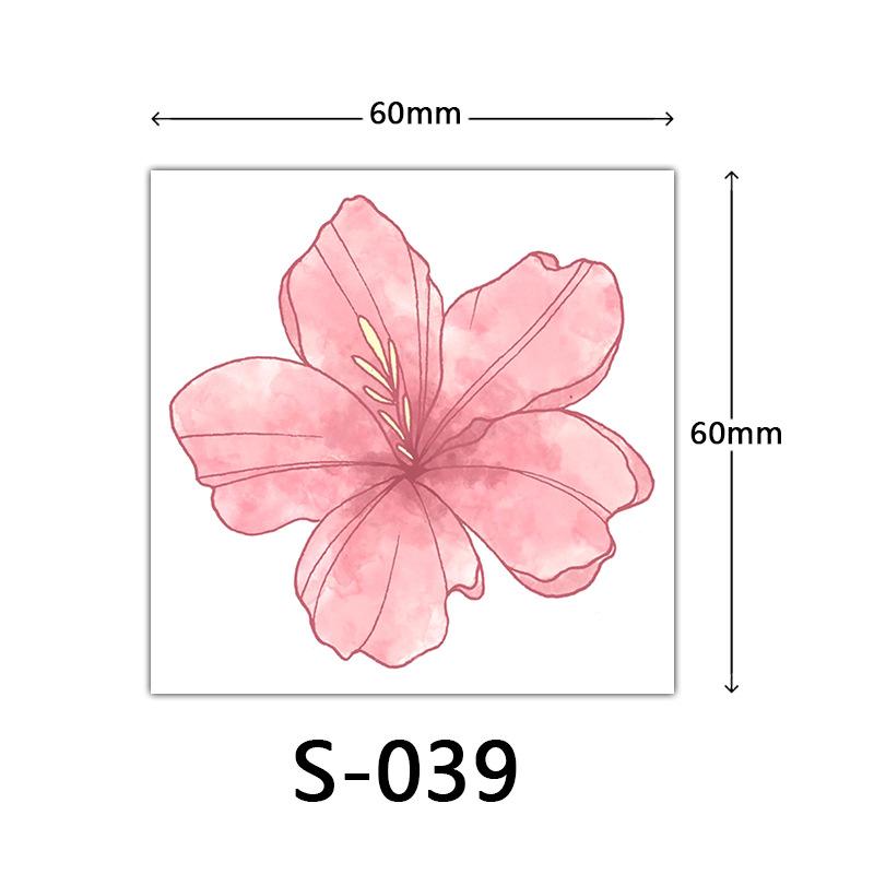 Small Flower Tattoo Sticker Female 3D Color Tattoo Sticker Rose Lotus Butterfly Flower Tattoo