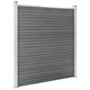 WPC Fence Set 2 Square Panels + 1 Diagonal Panel 446 X 186 Cm Grey