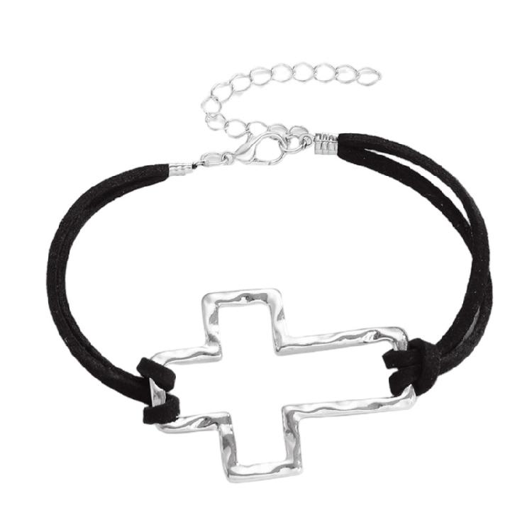 

Contemporary Openwork Crosses Bracelet Versatile Adjustable Feature Constructed With Alloy Materials For Formal Event