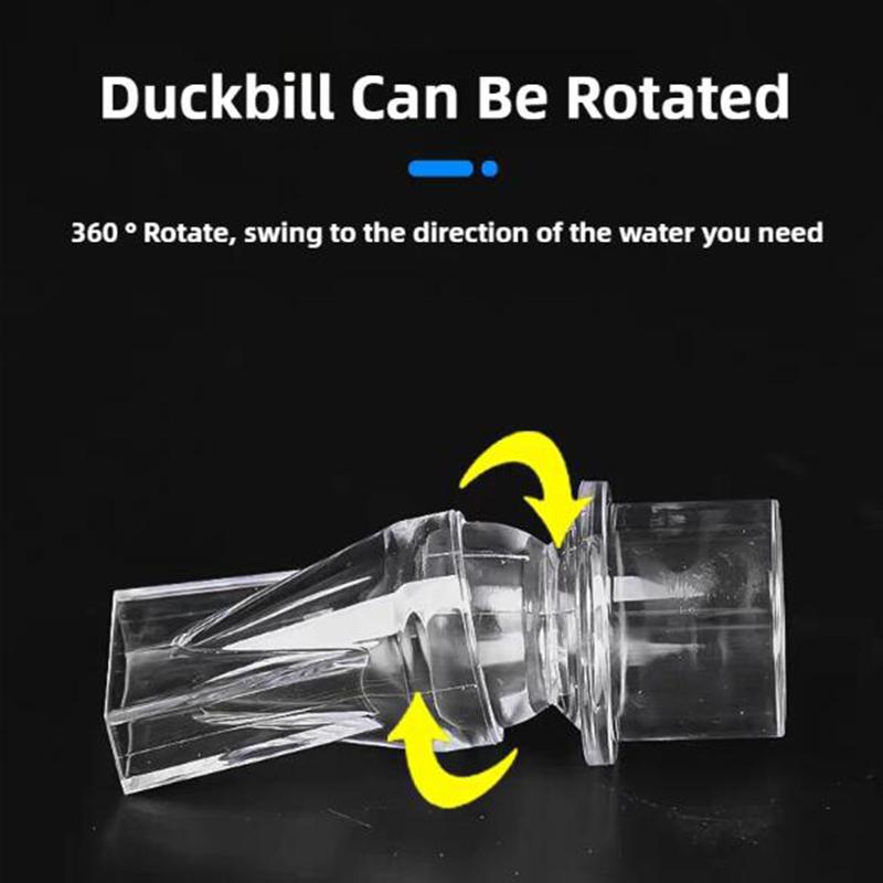 Acrylic Fish Tank Duckbill Nozzle Adjustable Aquarium Filter Pump Rotating Water Outlet Return Pipe Connector Plumbing Fitting