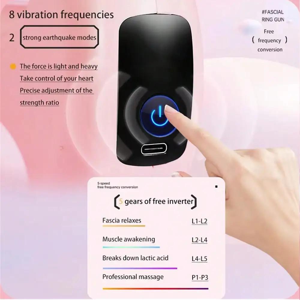 Fascia Ring Massager Professional Grade Vibration Fat Burning Machine Yoga Ring Fascia Gun Fitness Equipment Muscle Massager