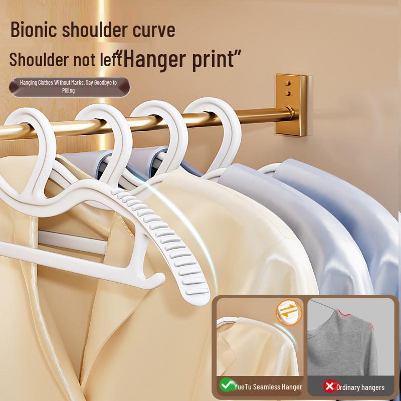 Short-Neck Clothes Hanger: Space-Saving, Anti-Slip, Traceless, Lazy Corner Design for Large Garments.
