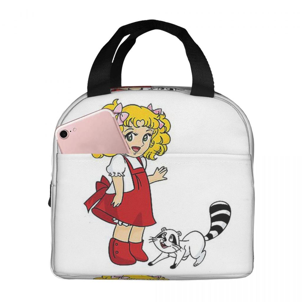 Candy Candy Cartoon Animated Insulated Lunch Bag for Women Office Cooler Thermal Food Box Tote Portable Lunch Boxes Container