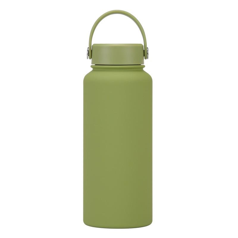 1L Stainless Steel Vacuum Insulated Water Bottle With Wide Mouth Portable Outdoor Sports Travel