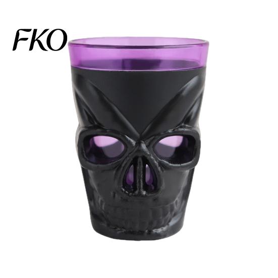 Spooky Bar Atmosphere Decoration Halloween Glowing Skull Goblet, LED Light Up Candle Holder for Unique Table Centerpiece Party, Decor Table,