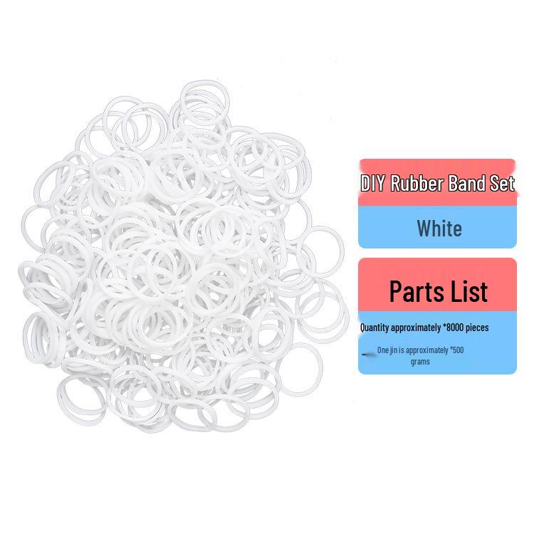 Elastici Arcobaleno in Gomma TPR ad Alta Elasticità da 1,5 cm per Braccialetti Intrecciati Fai da Te per Bambini - Confezione da 500g