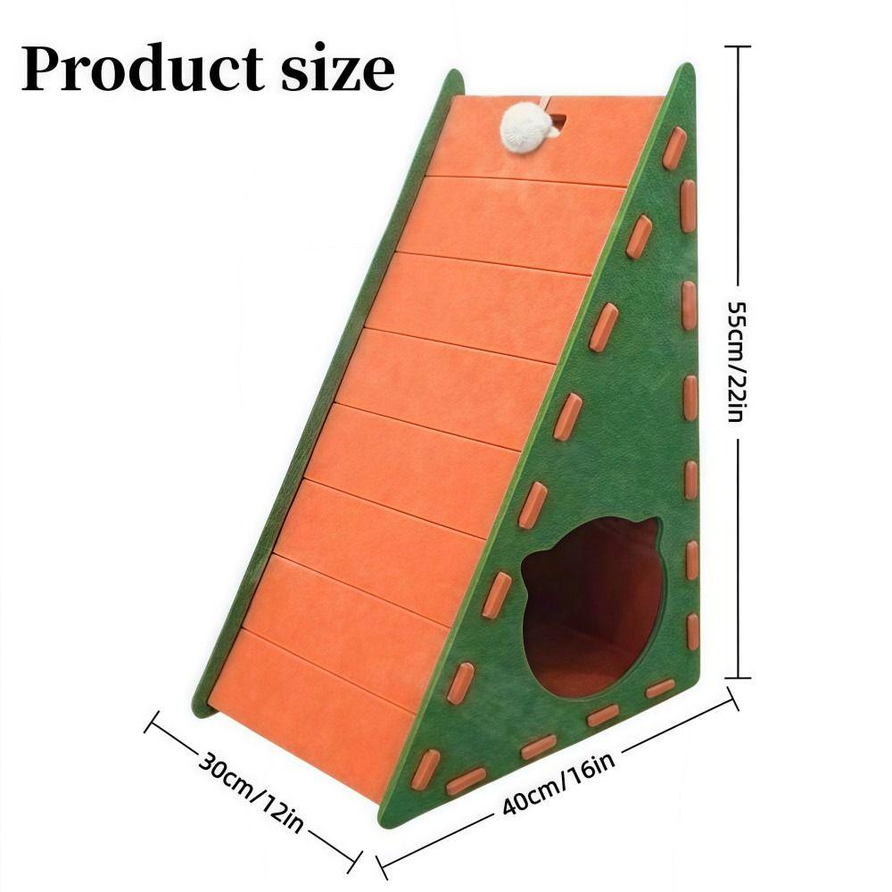 2-in-1 Cat Scratcher House Felt Cat Claw Board Climbing House Fun Cat House  Cat Play