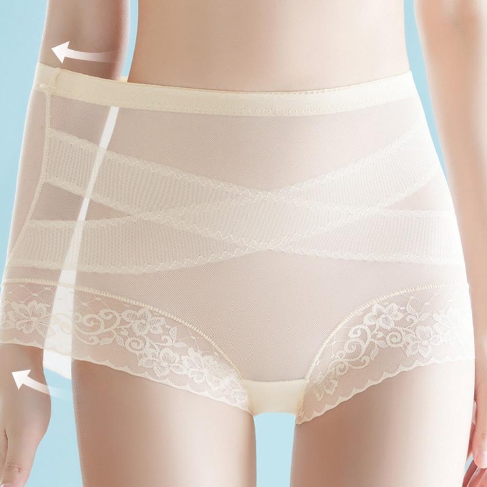 Belly Contracting Thin Lace Panties Shapewear Slimming Shapers Elastic Postpartum Body Shaper  Lady