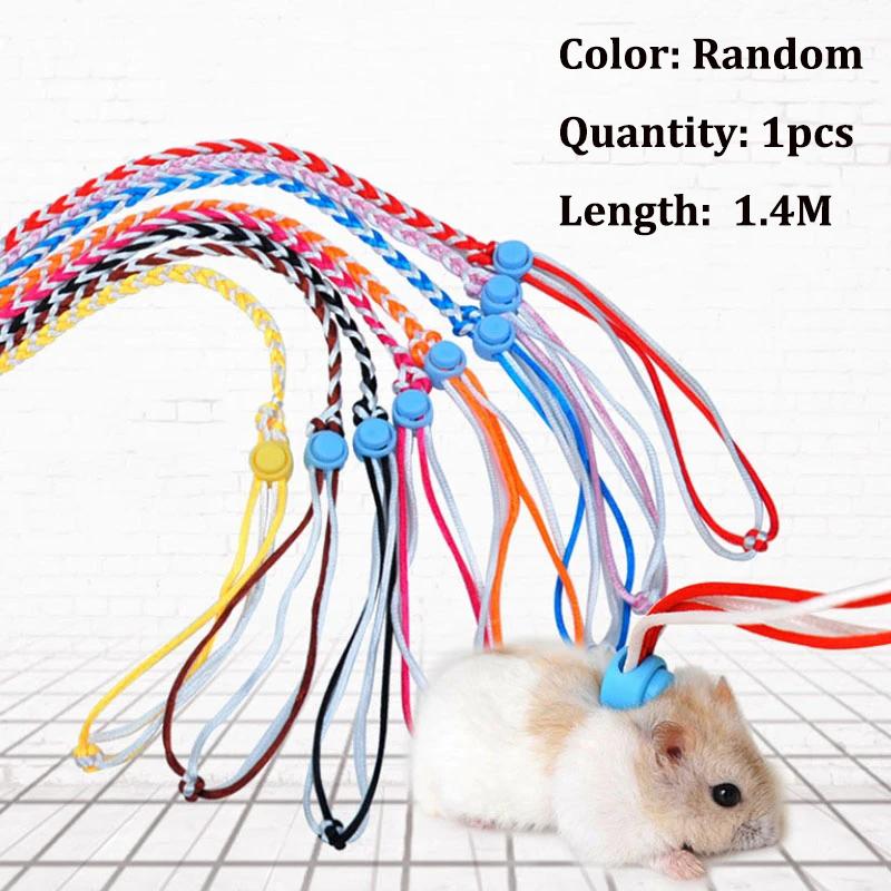 New Small Pet Adjustable Soft Harness Bird Parrot Mouse Hamster Ferrets Rat Pig Leash