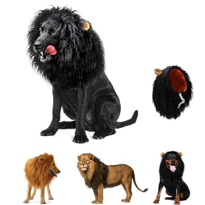 

Парик для домашних животных Собака Seconds to Lion Забавный чехол на голову льва Головной убор Шарф для собаки