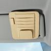 Space-saving PU Leather Car Sun Visor Organizer Multiple Pockets for Cards Glasses Pens Auto Interior Decor