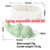 Cartoon Animal Statue Lying Elephant Cartoon Crocodile Silicone Mold DIY Candle Making Molds Plaster Ornaments Home Decor Gifts