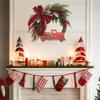 AEE2-Red Truck Christmas Decor Christmas Wreath Hanging Decor For Autumn Harvest Thanksgiving 1Pc