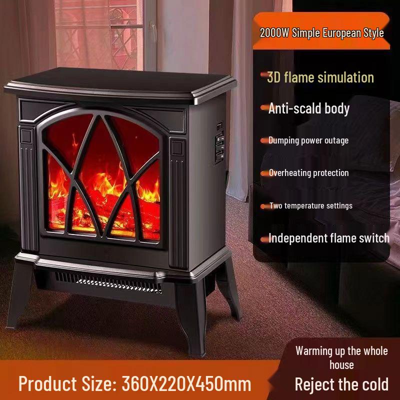 

Настольный электрический камин-обогреватель: Имитация пламени и тепловентилятор для дома и спальни