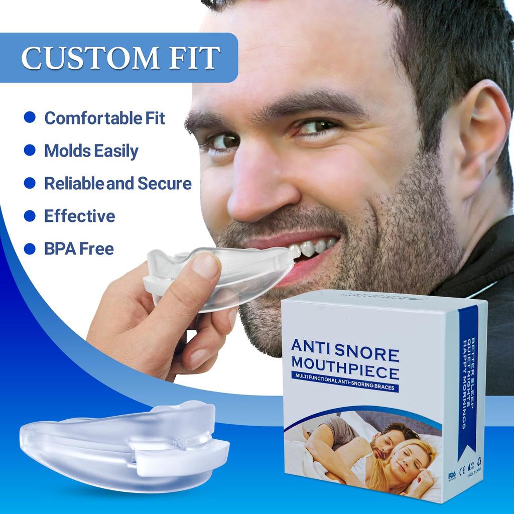 Anti Snore Device Anti Snoring Mouthpiece Adjustable Anti Grinding Teeth Guard Sleep Aid