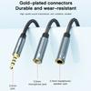 KEYSION Headset Splitter 3.5mm Audio+Mic Stereo Headphone Splitter Audio 3.5mm 4 Pole Jack Y Cable for Phone HIFI DAC Amplifier
