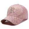 Letter R Embroidery Cotton Baseball Cap Adjustable Breathable Peaked Caps Gift
