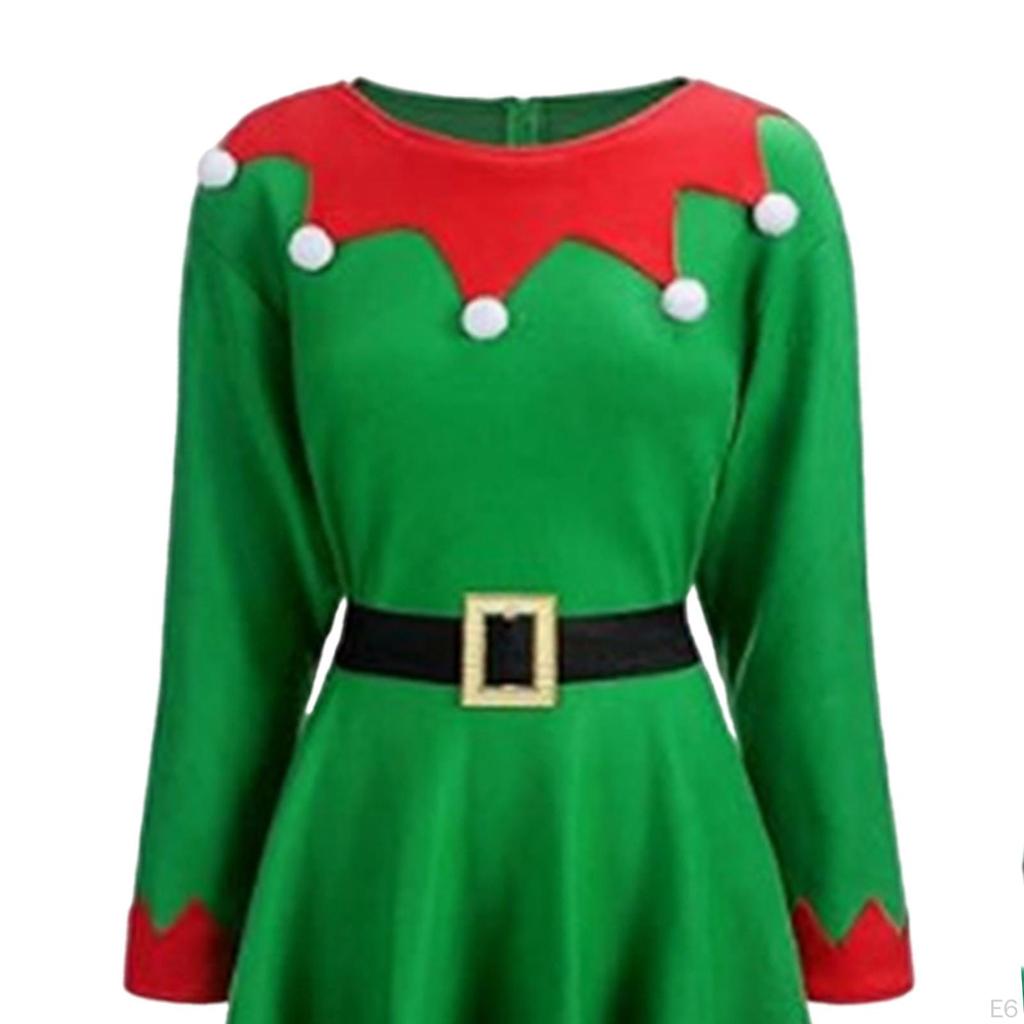 Christmas Elf Costumes Clothes for Halloween Stage Performance Holiday Festival