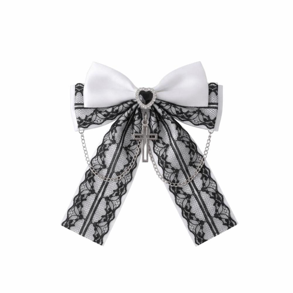 

Bag Charm Gothic Hair Clip Cute Bow Cross Pendant Y2K Hair Clip Girl s Accessories I
