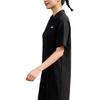 adidas Casual Breathable Solid Color Polo Short Sleeve Dress Women Dresses Black JI5651