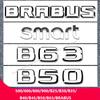 CEM5   Silver Rear Trunk Emblem Badge Sticker for Brabus Smart 500 800 900 B25 B30 B35 B40 B45 B50 B63 GLC GLE W176 W177 GLK W204 W205