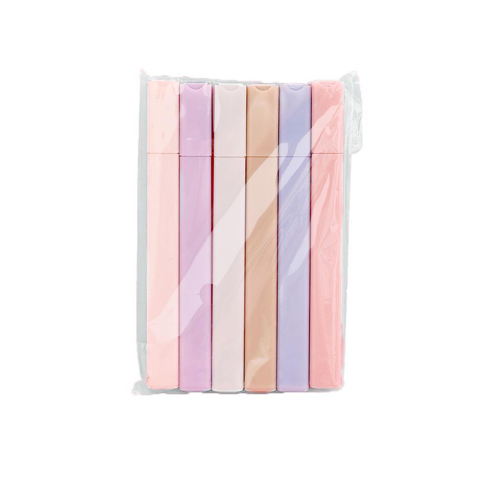 Macaron Color Fluo Pen: Cute Student Planner Highlighter with Oblique Tip for Eye-Friendly Marking
