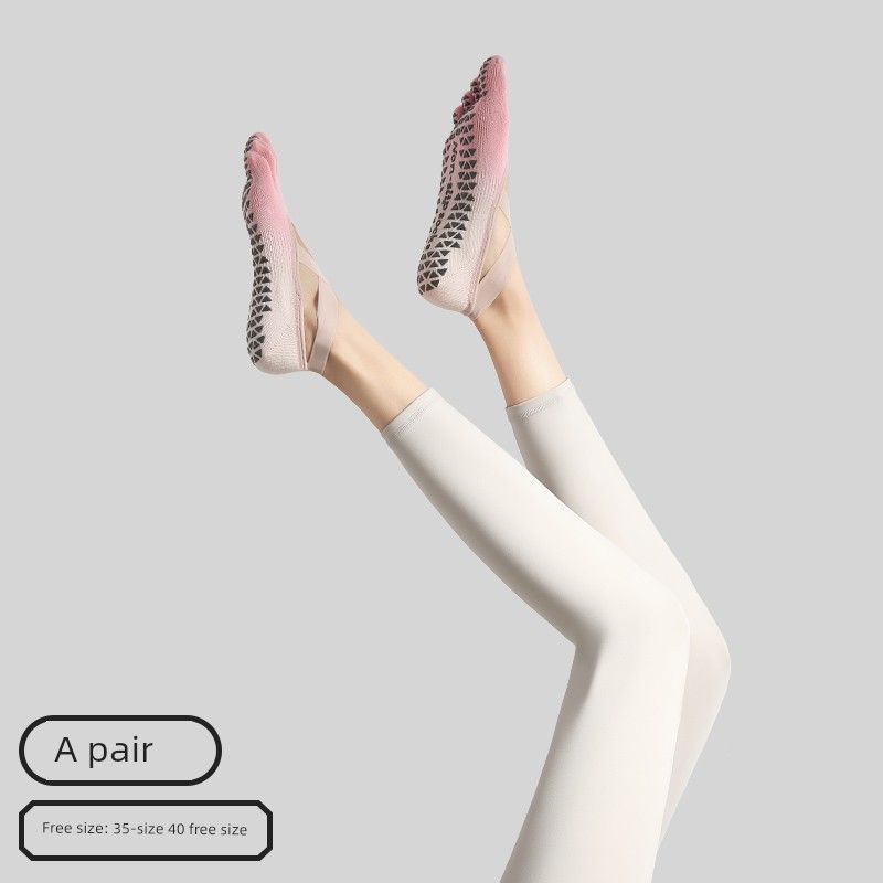 

2025 New Arrival Sports Summer Workout Five Finger Pilates Socks Yoga Socks Non Slip Professional Female Aerobics Indoor Socks [1 pair of Non Slip grip] five finger strap_pink
