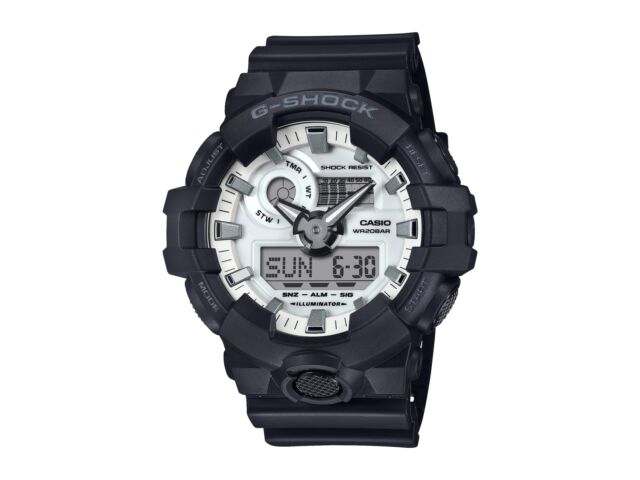 

CASIO G-SHOCK GA-700WD-1AJF черно-белые аналогово-цифровые мужские часы