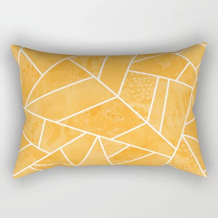 Geometric Letter Peach Leather Velvet Pillowcase Office Car Pillowcase
