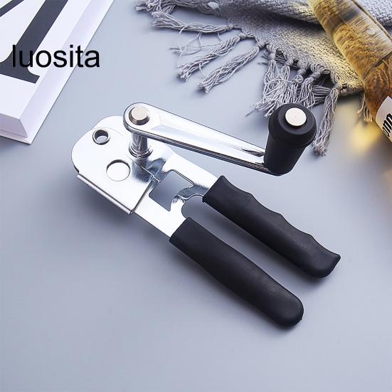 Manual Can Opener, Heavy Duty, Comfortable Grip, 360 Degree Hand-cranking Handle, Sharp Cutter, Multifunctional Handheld Bottle Opening Tool