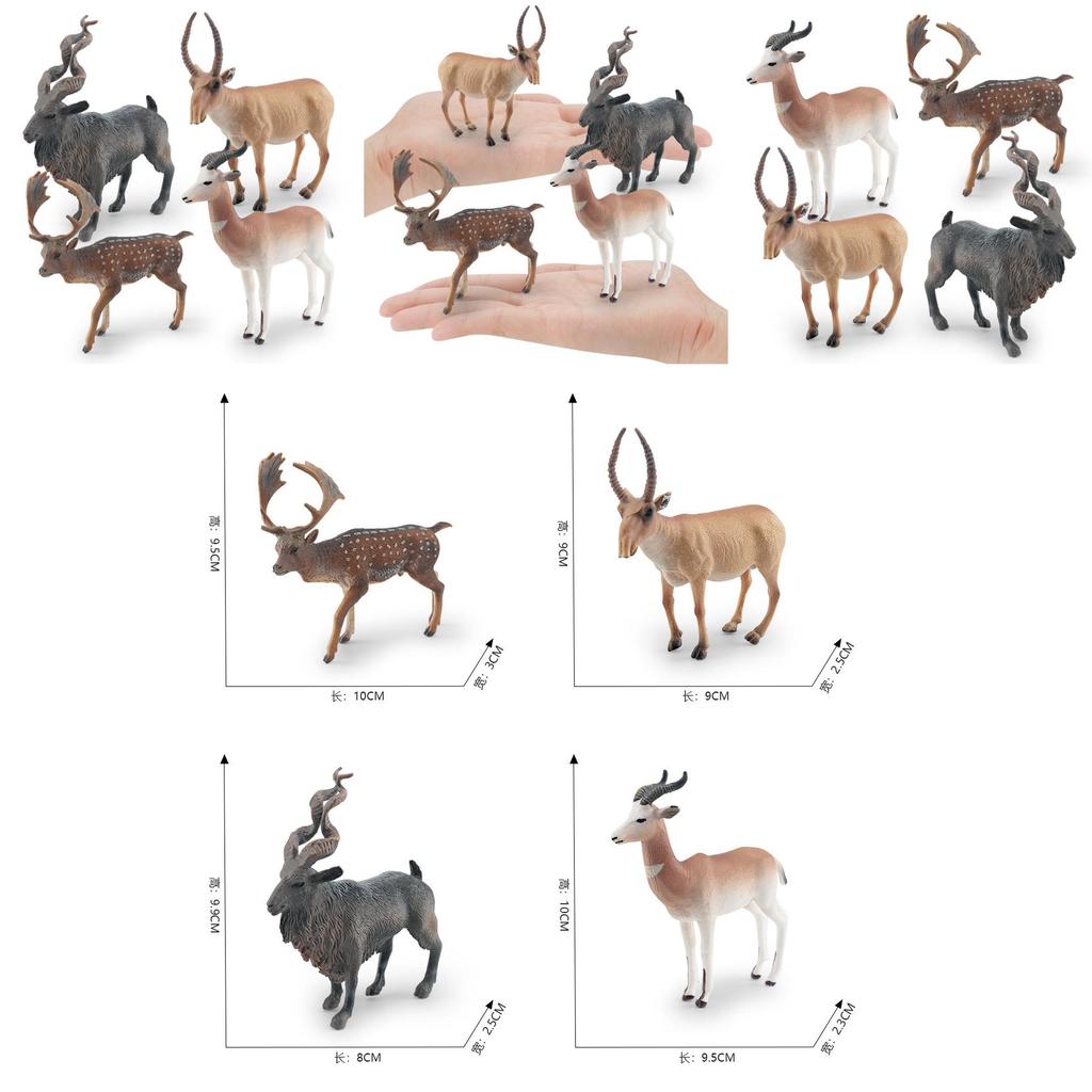 Amazing Static Animal Figurines Including Antelope Goat And Deer For Decoration