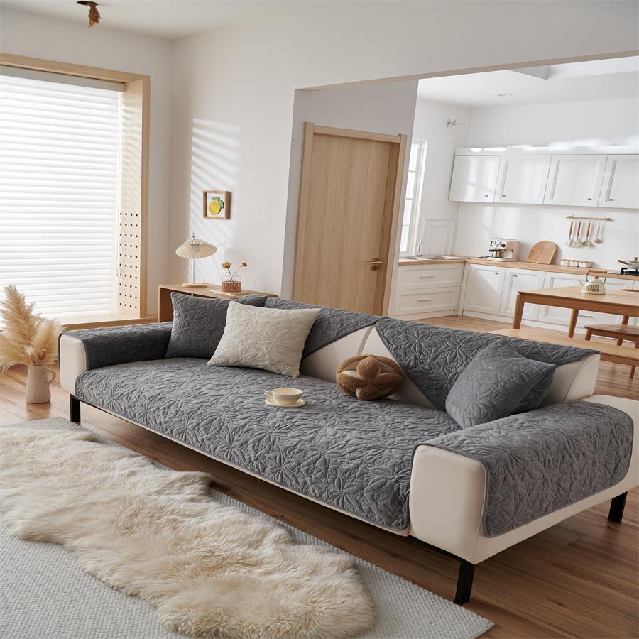 

Четыре сезона Универсальная противоскользящая подушка Nordic Simple Korean Style Rice White Cover Fabric Sofa Cover Towel 70x70cm 1pc