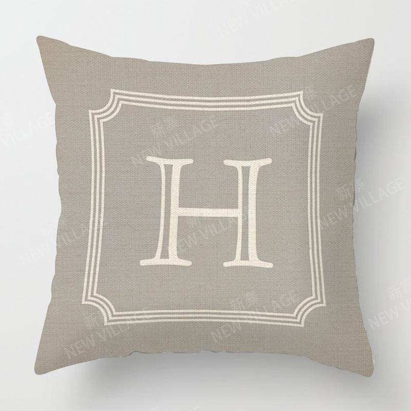 Home Living Room Fashion Grey Letter Decoration Cushion Covers Linen Throw Pillow Covers45*45 Pillowcase 40x40cm 50x50 45x45