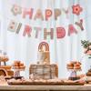 First Birthday Banner with ONE Text Garland Style Decoration for Infant Boys and Girls Perfect As Party Decor Memorial Keepsake