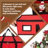 Red Christmas Ornament Storage Box with Adjustable Dividers Durable Stackable Organizer for Village Houses Figurines Keepsakes