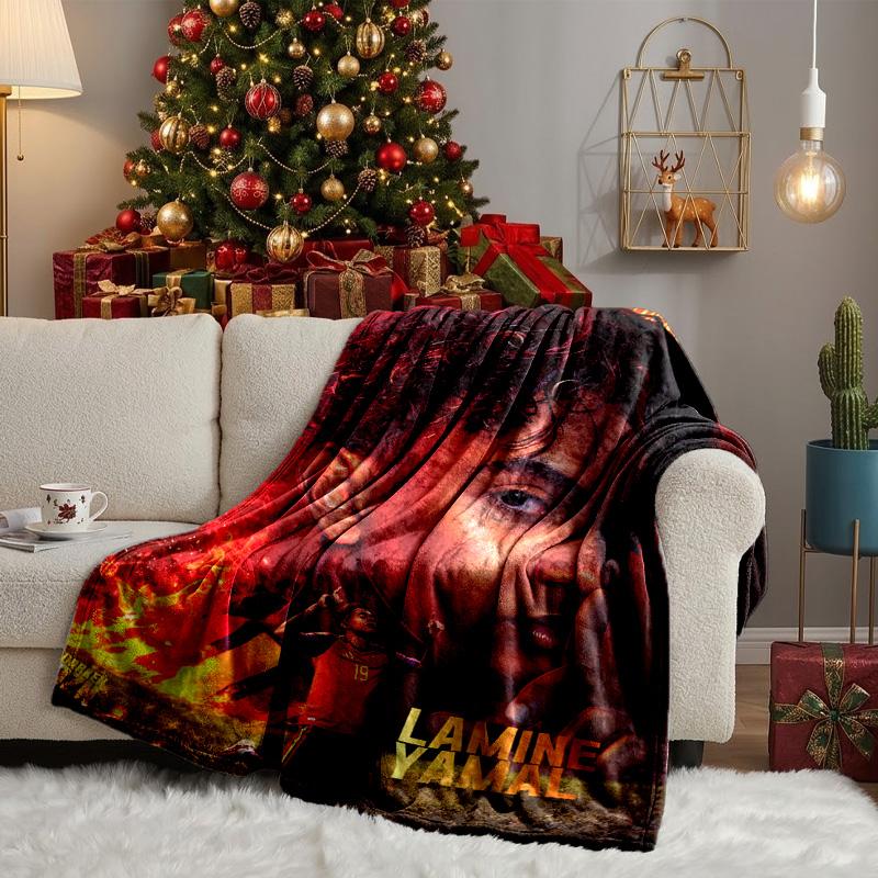 Football Spirit Ya-mal Coperta Leggera Ideale Coperta da Letto Perfetta per Viaggi, Campeggio, Soggiorni, Uffici, Divani, Regalo di Natale per Fan